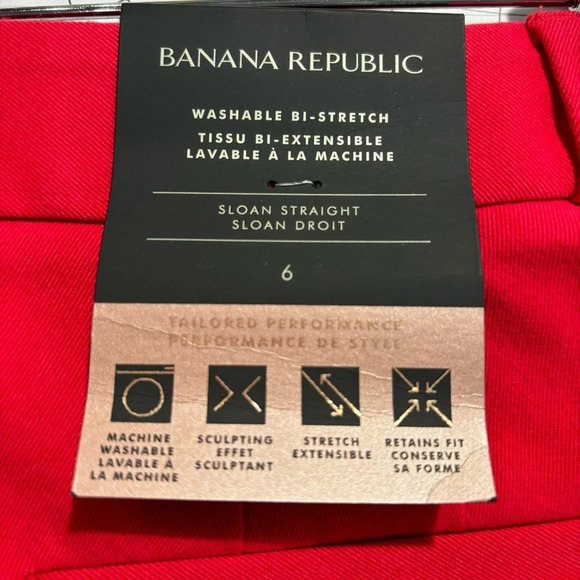 BANANA REPUBLIC Sz 6 Sloan Straight Leg Unlined Trouser Pants NEW WITH  TAGS - Picture 6 of 13